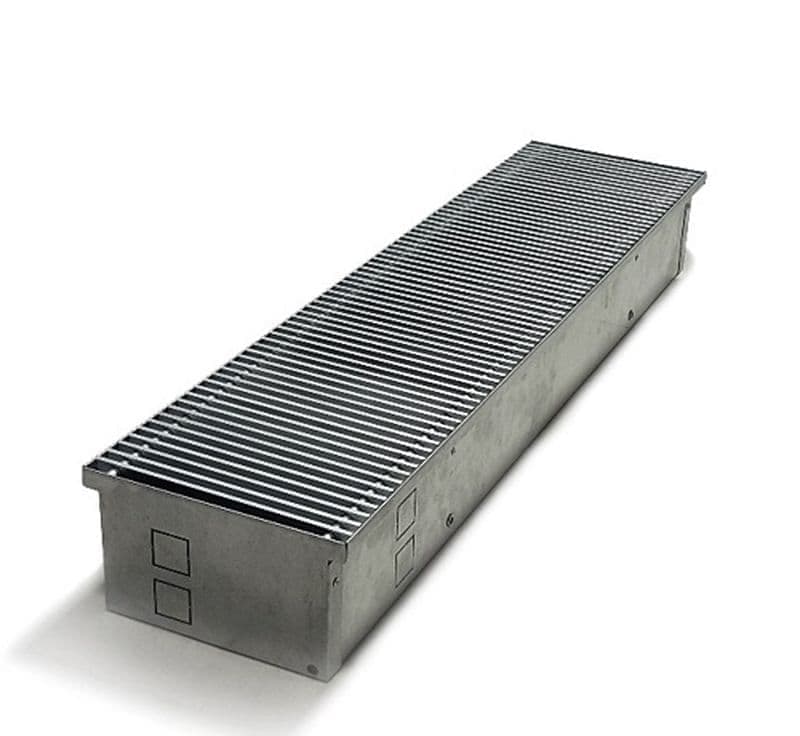 Конвекторы для отопления дома серии ITTBZ – это компактные модели с небольшими габаритными размерами, предназначенные для монтажа в неглубокие полы и работающие по принципу принудительной конвекции. Короба этих приборов изготавливаются из прочной оцинкованной стали, но не имеют полимерного покрытия, что значительно сказывается на их итоговой стоимости. 